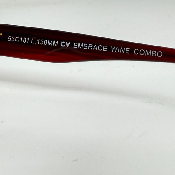 BCBGmaxazria‎ New Embrace Wine Combo Red Round Sunglasses H19147 main image 4